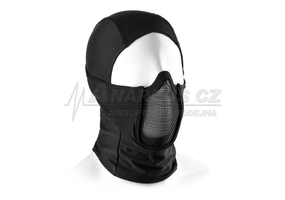 Invader Gear Kukla se síťovanou ochrannou maskou, černá
