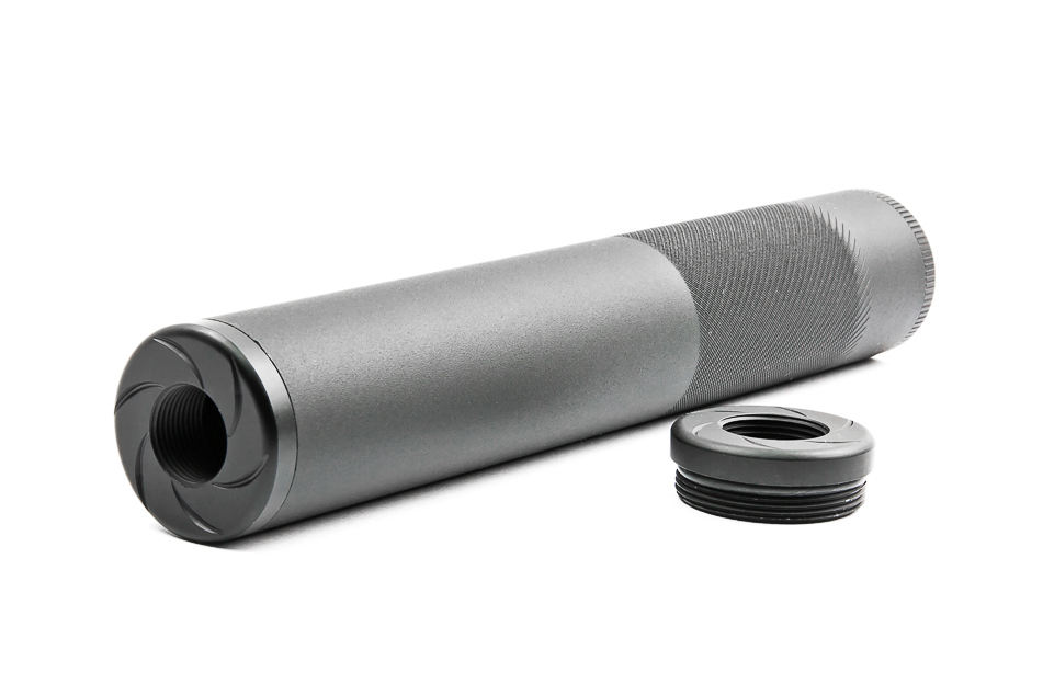 ML hliníkový tlumič WHISPER MOCK SILENCER 215 x 30 mm, dlouhý - Černá