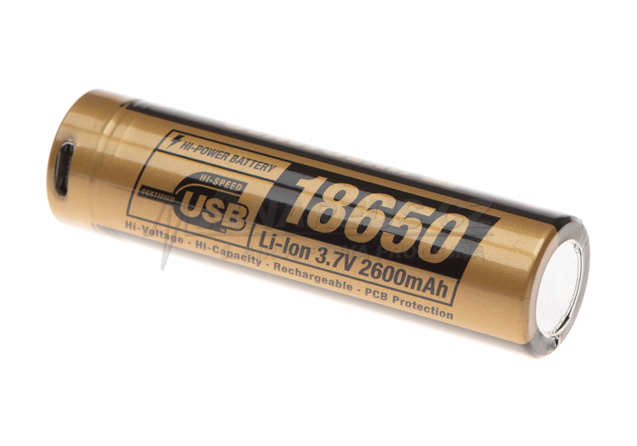 Levně CLAWGEAR Dobíjecí baterie 3,7V 18650 2600 mAh Micro-USB