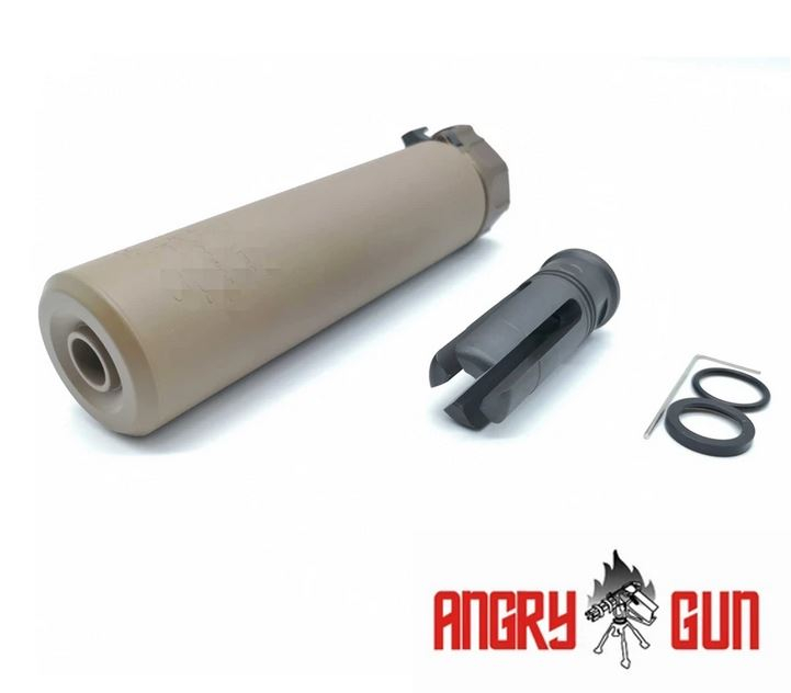 Angry Gun QD tlumič SOCOM556 s ražením, 14- mm (CCW) - Písková