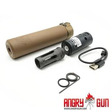 Angry Gun nasvětlovací tlumič QD SOCOM416 s ražením, 14- mm (CCW) - Písková