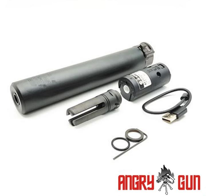Angry Gun nasvětlovací tlumič QD SOCOM762 s ražením, 14- mm (CCW) - Černá