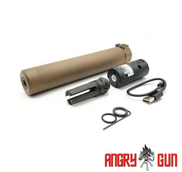 Angry Gun nasvětlovací tlumič QD SOCOM762 s ražením, 14- mm (CCW) - Písková