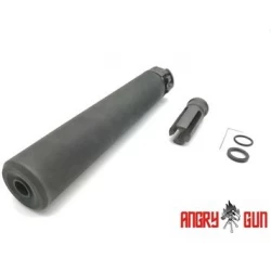 Angry Gun QD SOCOM762 Silencer (Full Markings), 14- mm (CCW) - Tan