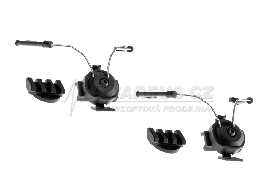 Z-Tactical Rail adapter set na helmu pro headset COM 1 / 2, černý