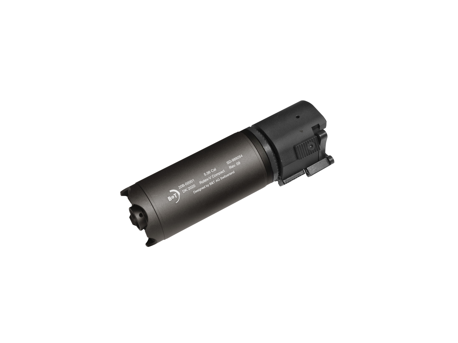 ASG QD tlumič B a T Rotex-V Compact 130 x 39 mm - Šedá