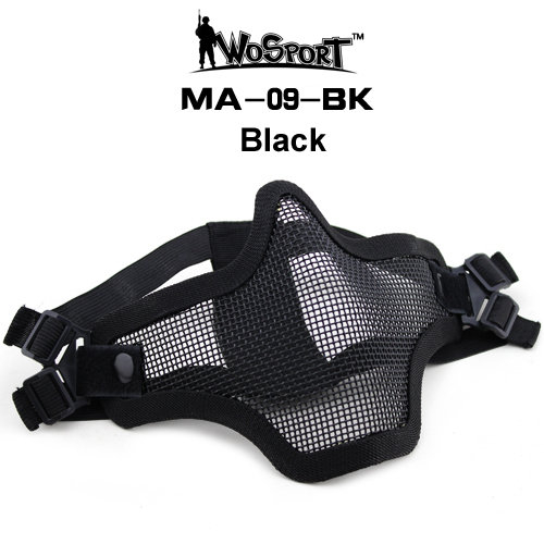 Wosport Síťovaná ochranná maska V1, černá