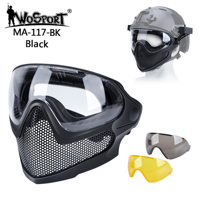 Wosport Pilot ochranná maska - černá