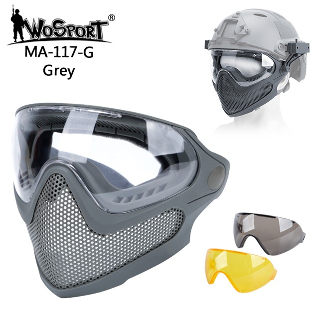 Wosport Pilot ochranná maska - šedá