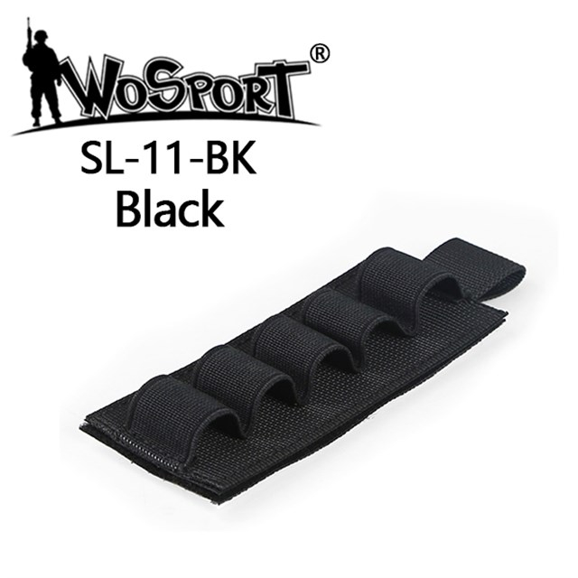 WST VELCRO držák na 5 patron do brokovnice – Černá