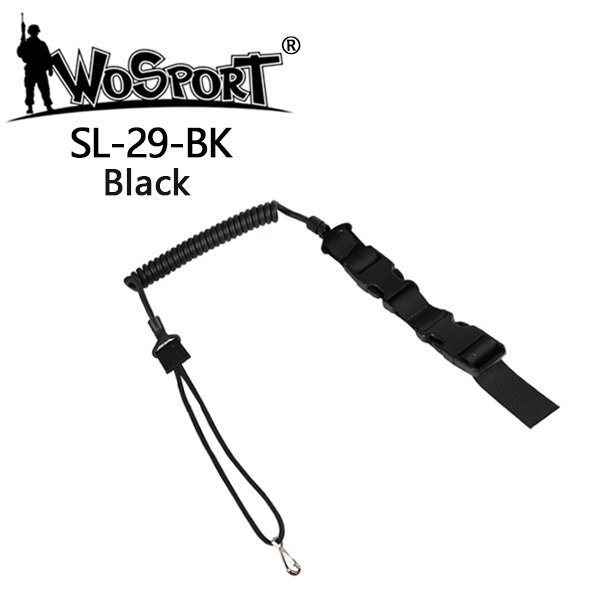 Levně Wosport Pojistné lanko SL29 na pistoli - černé