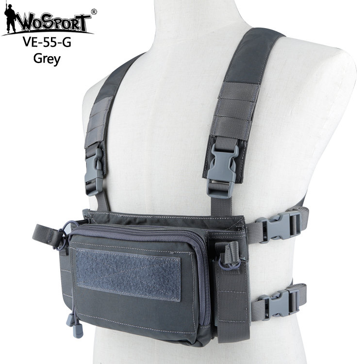 Wosport WST Taktický Chest rig D3CRM - Šedý