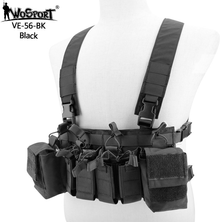 Wosport WST Taktický Chest rig D3CRX - Černý