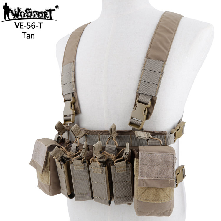 Wosport WST Taktický Chest rig D3CRX - Pískový