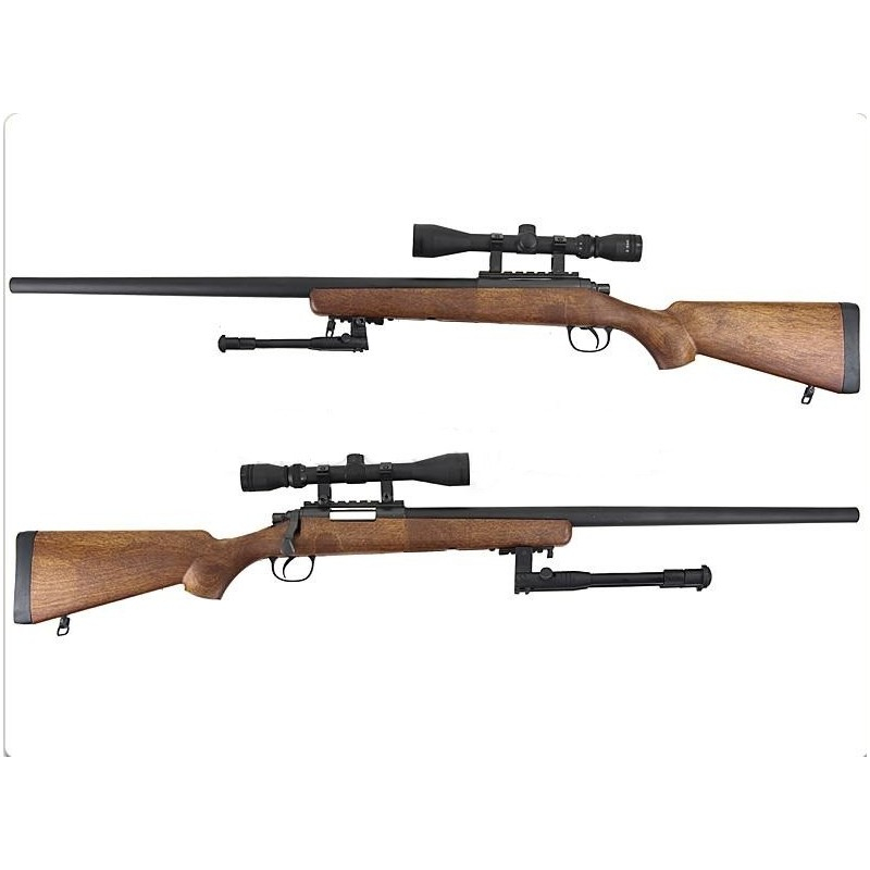 MB03D Sniper - imitace dřeva  plus  optika  plus  dvojnožka