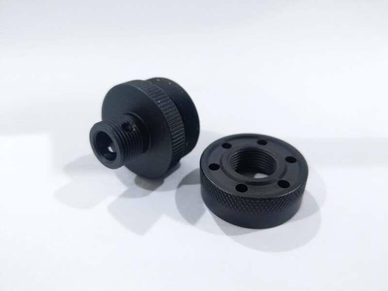 ML adaptér tlumiče pro VSR a klíč hlavy válce 2v1, 14- mm CCW - Černá