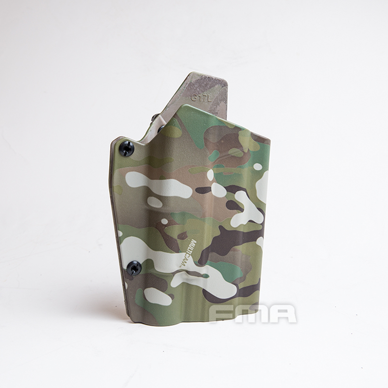 Levně FMA Opaskové plastové pouzdro - holster pro Glock se svítilnou, dlouhé - MC