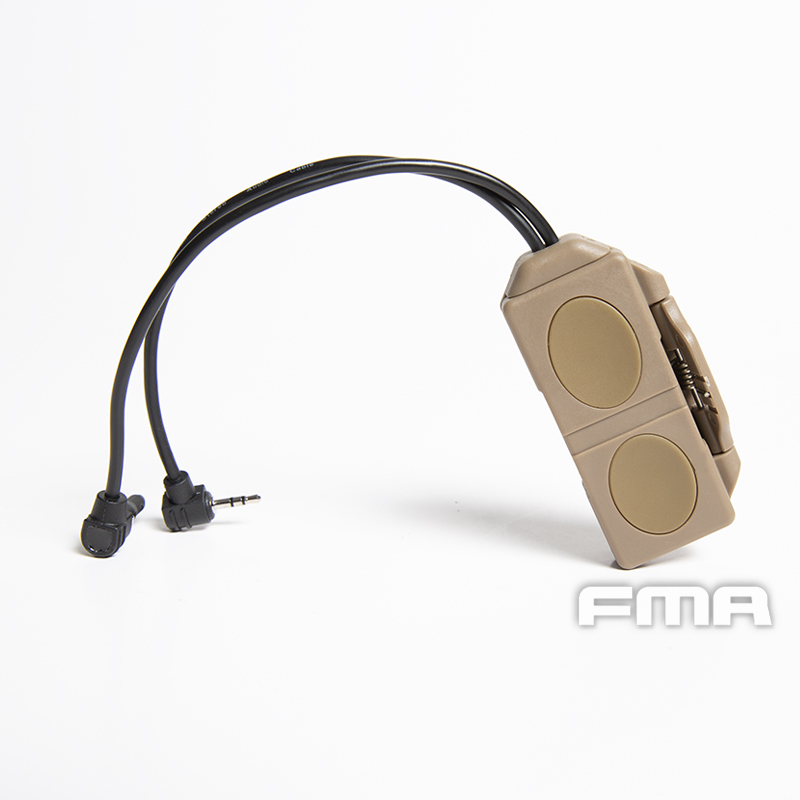 FMA duální spínač Dual Switch PEQ, konektory Laser Plug a 2,5 mm bez loga - Písková