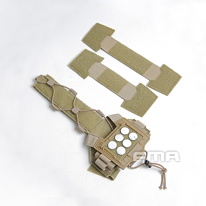 FMA Agility Bridge kapsa na helmu pro NVG napájení, suchý zip - Písková