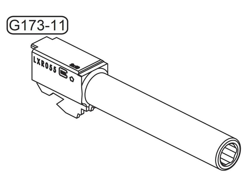 GHK Vnější hlaveň ocelová pro GHK Glock 17 ( G173-11 )