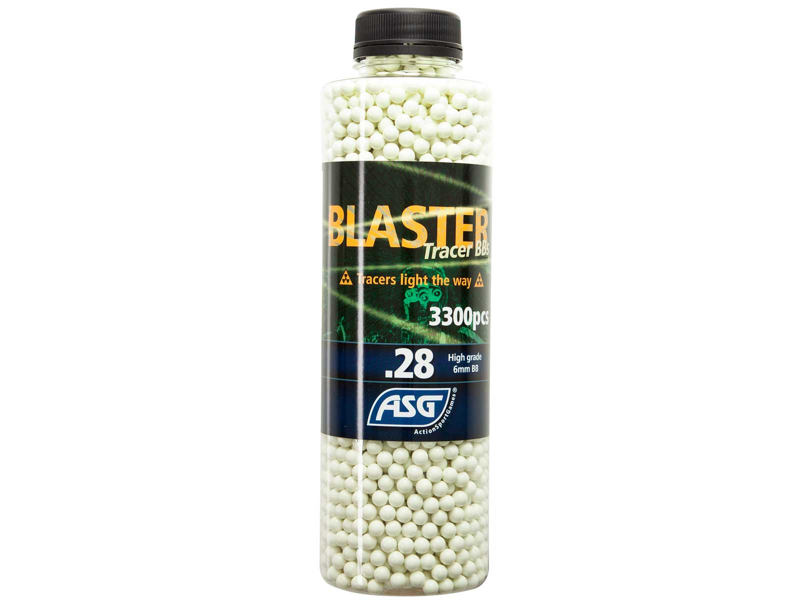 Levně ASG Kuličky ASG Blaster Tracer 0,28g, 3300 BBs - Zelené nasvětlovací