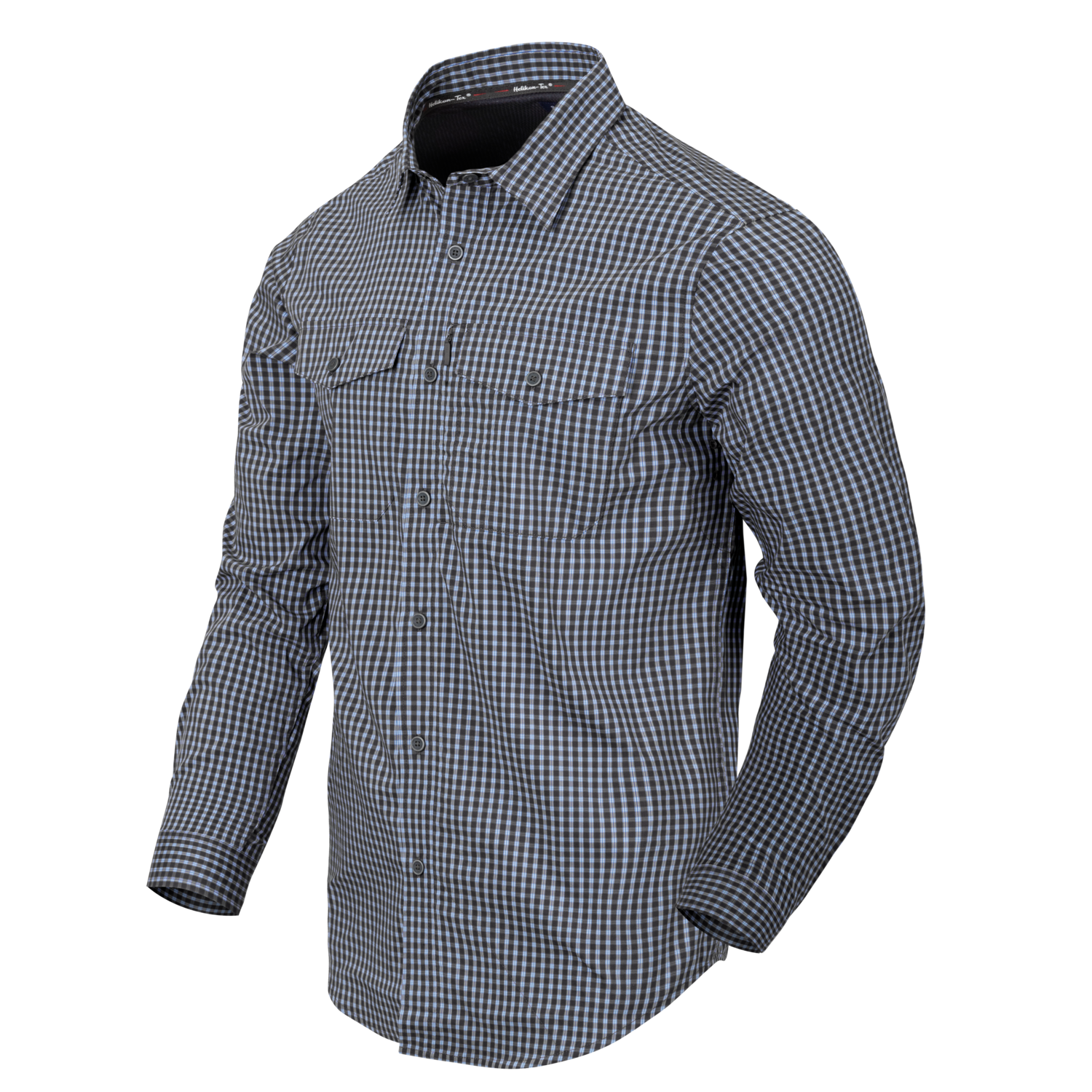 HELIKON košile s dlouhým rukávem COVERT Concealed Carry - Phantom Grey Checkered
