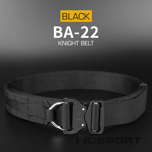 Levně Wosport BA22 Služební opasek Knight - Černý