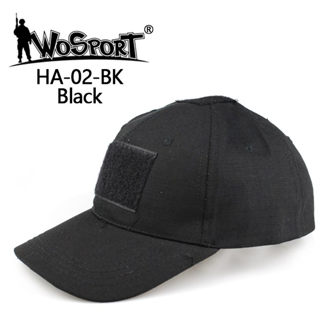 Wosport Čepice BASEBALL CAP suchý zip - černá