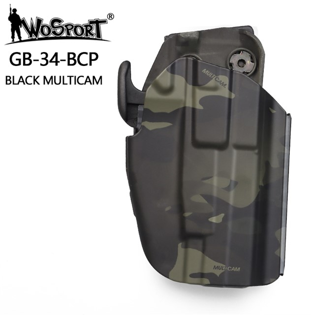 Levně Wosport Univerzální opaskové pouzdro GB34 Sub-Compact (Glock 19, USP, CZ Duty) - MC Black