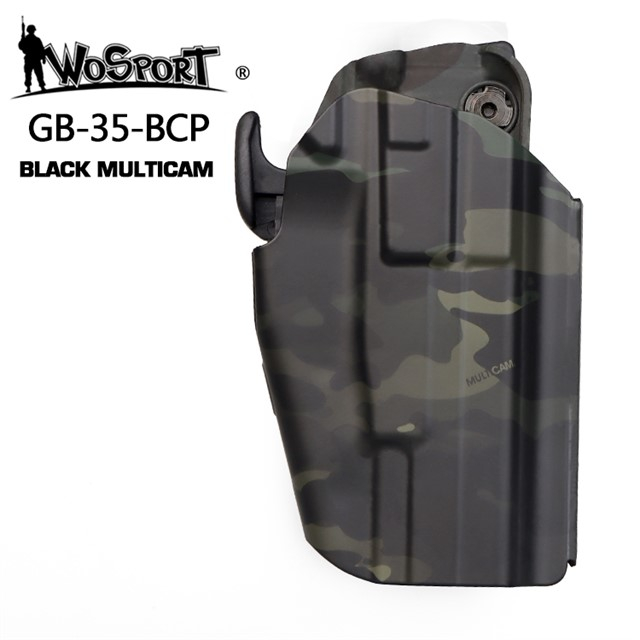 Levně Wosport Univerzální opaskové pouzdro GB35 Full size (Glock 17, P226, M92F) - MC Black