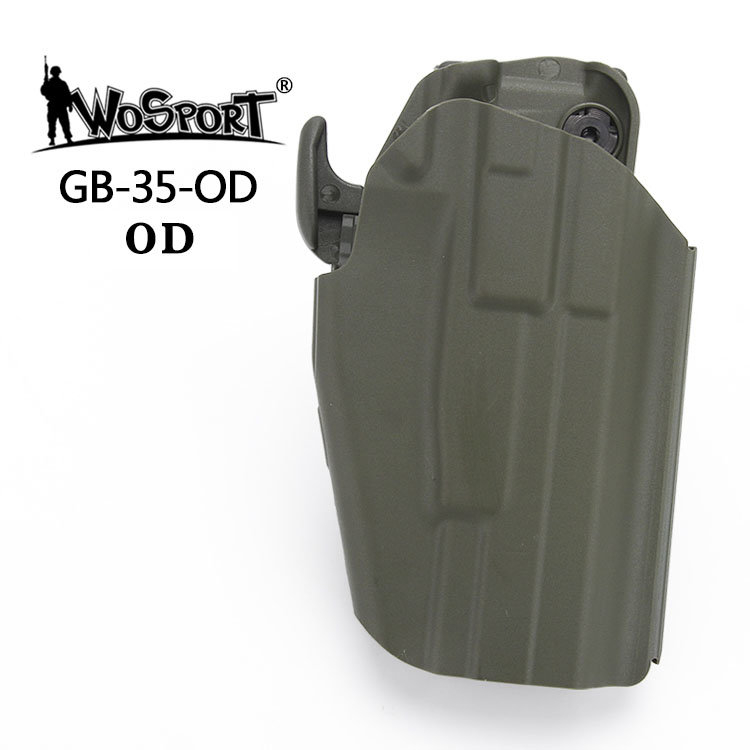Levně Wosport Univerzální opaskové pouzdro GB35 Full size (Glock 17, P226, M92F) - Zelená