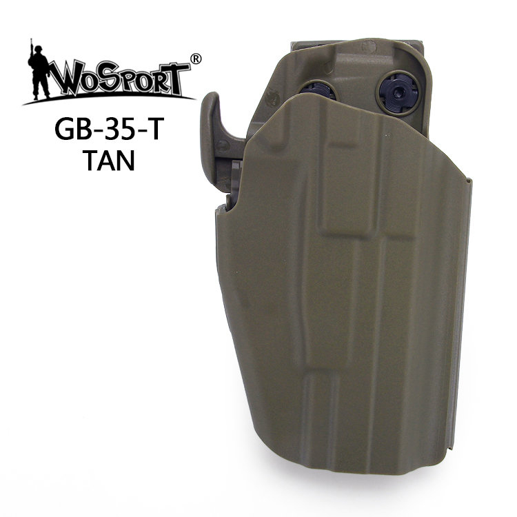 Levně Wosport Univerzální opaskové pouzdro GB35 Full size (Glock 17, P226, M92F) - Písková
