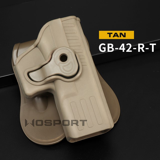 Levně Wosport Opaskové pouzdro/ Holster pro modely Glock pro praváky - pískové