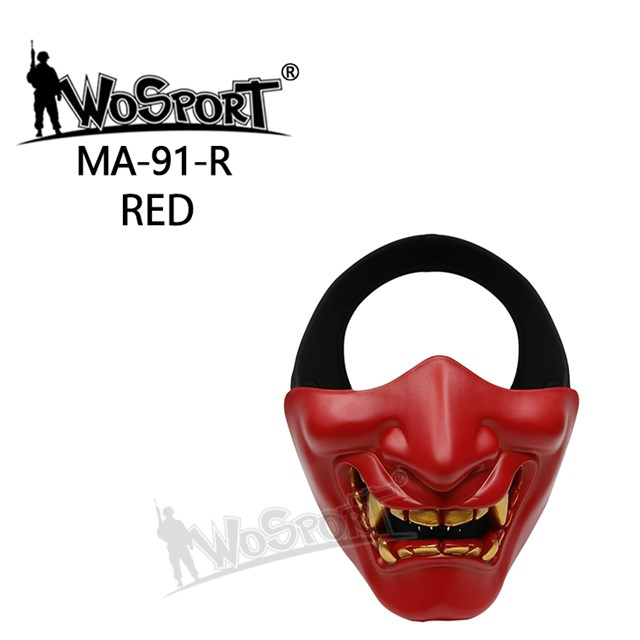 Wosport Ochranná maska Samurai - červená
