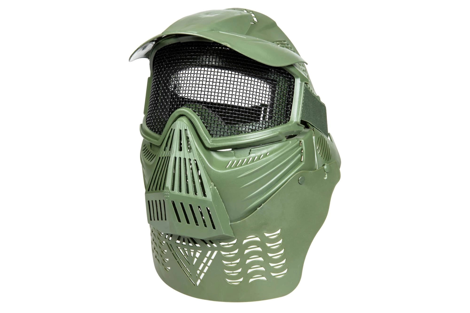 Levně Wosport Precizní ochranná maska Transformer Ultimate V2, síťovaná - olivová