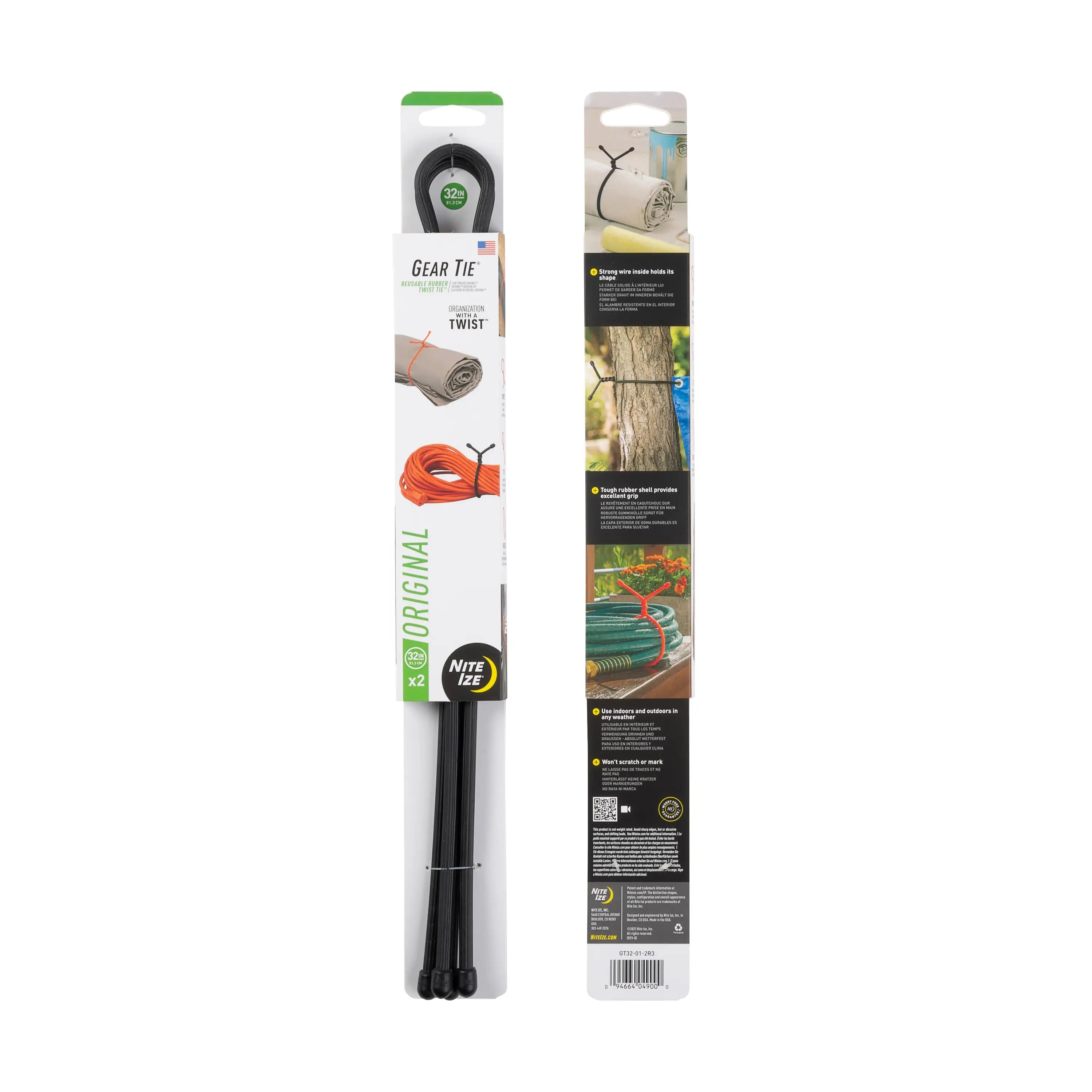 Vázací drát Gear Tie, černý - délka 32"