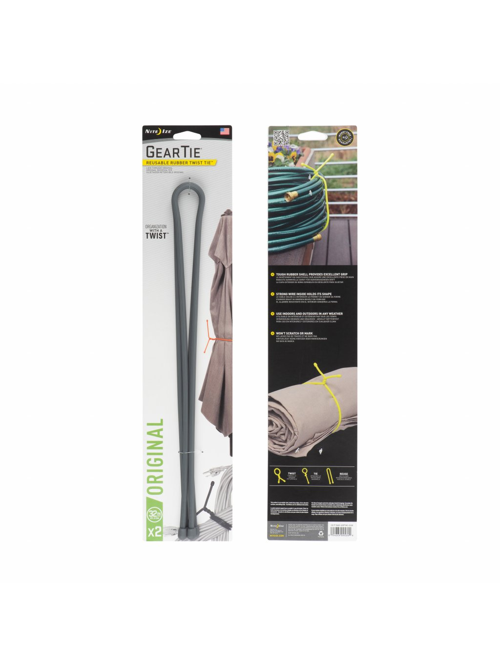 Vázací drát Gear Tie, CHARCOAL - délka 32"