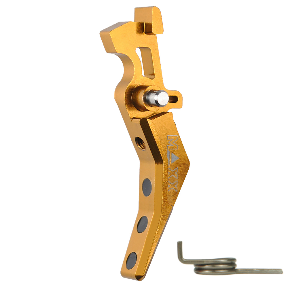 Hliníková CNC ADVANCED spoušť pro M4/M16 - TYPE B, žlutá