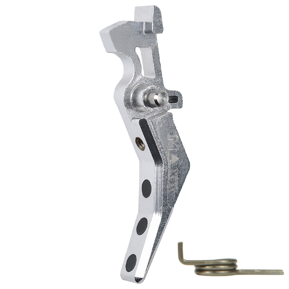 Hliníková CNC ADVANCED spoušť pro M4/M16 - TYPE B, stříbrná