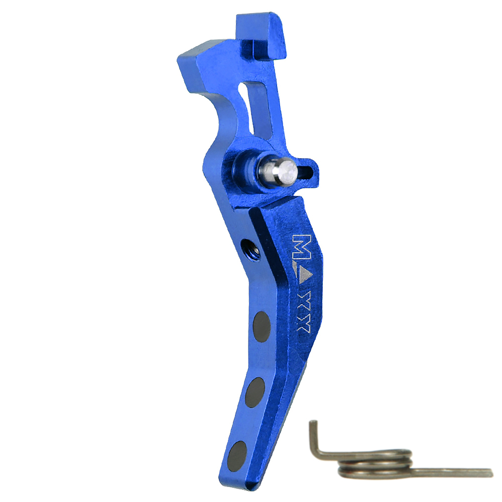 Hliníková CNC ADVANCED spoušť pro M4/M16 - TYPE C, modrá