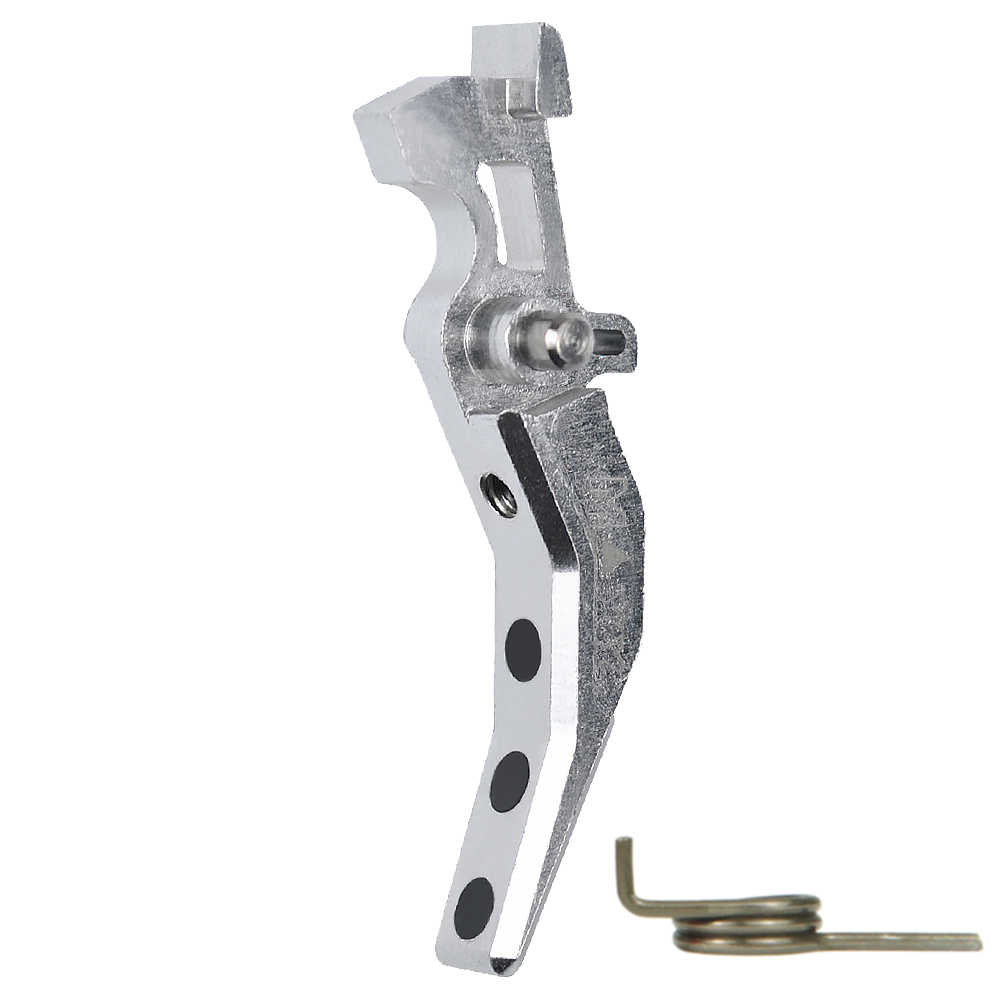 Hliníková CNC ADVANCED spoušť pro M4/M16 - TYPE C, stříbrná