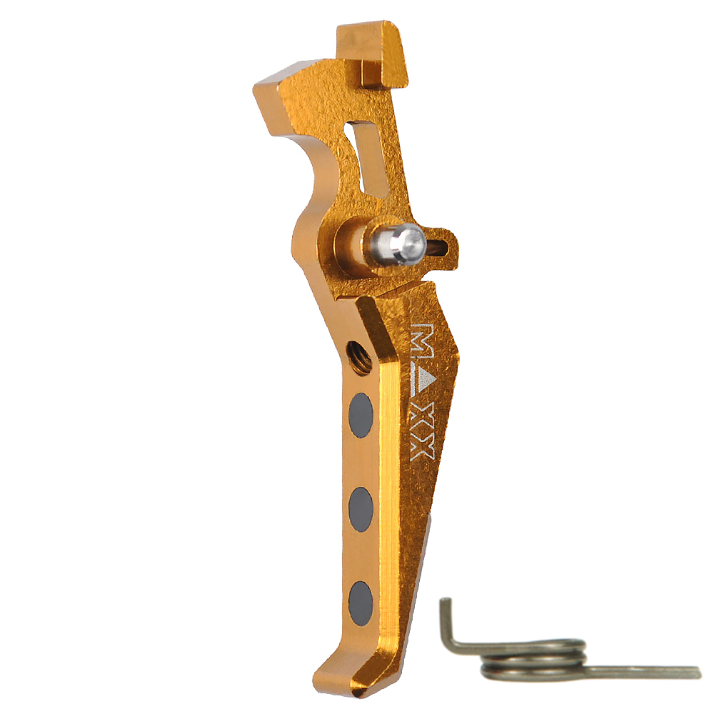 Hliníková CNC ADVANCED spoušť pro M4/M16 - TYPE E, žlutá