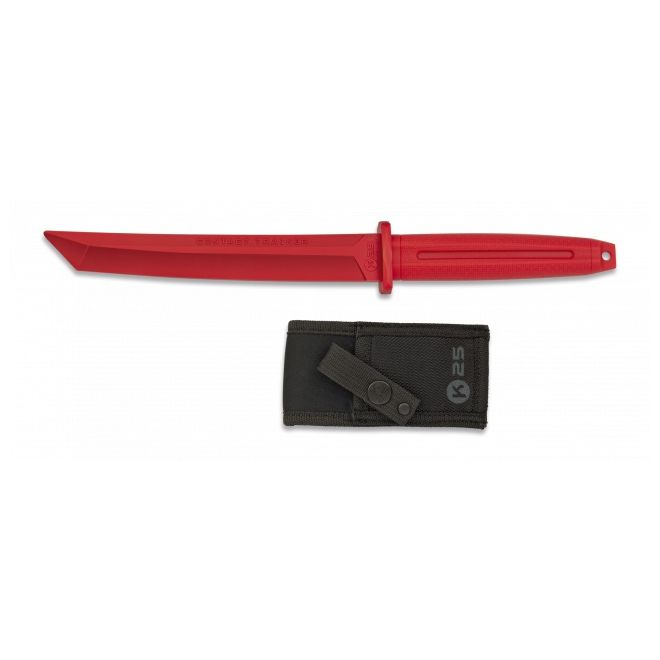 Levně Originální výstroj K25 Nůž cvičný TANTO gumový s pouzdrem - červený