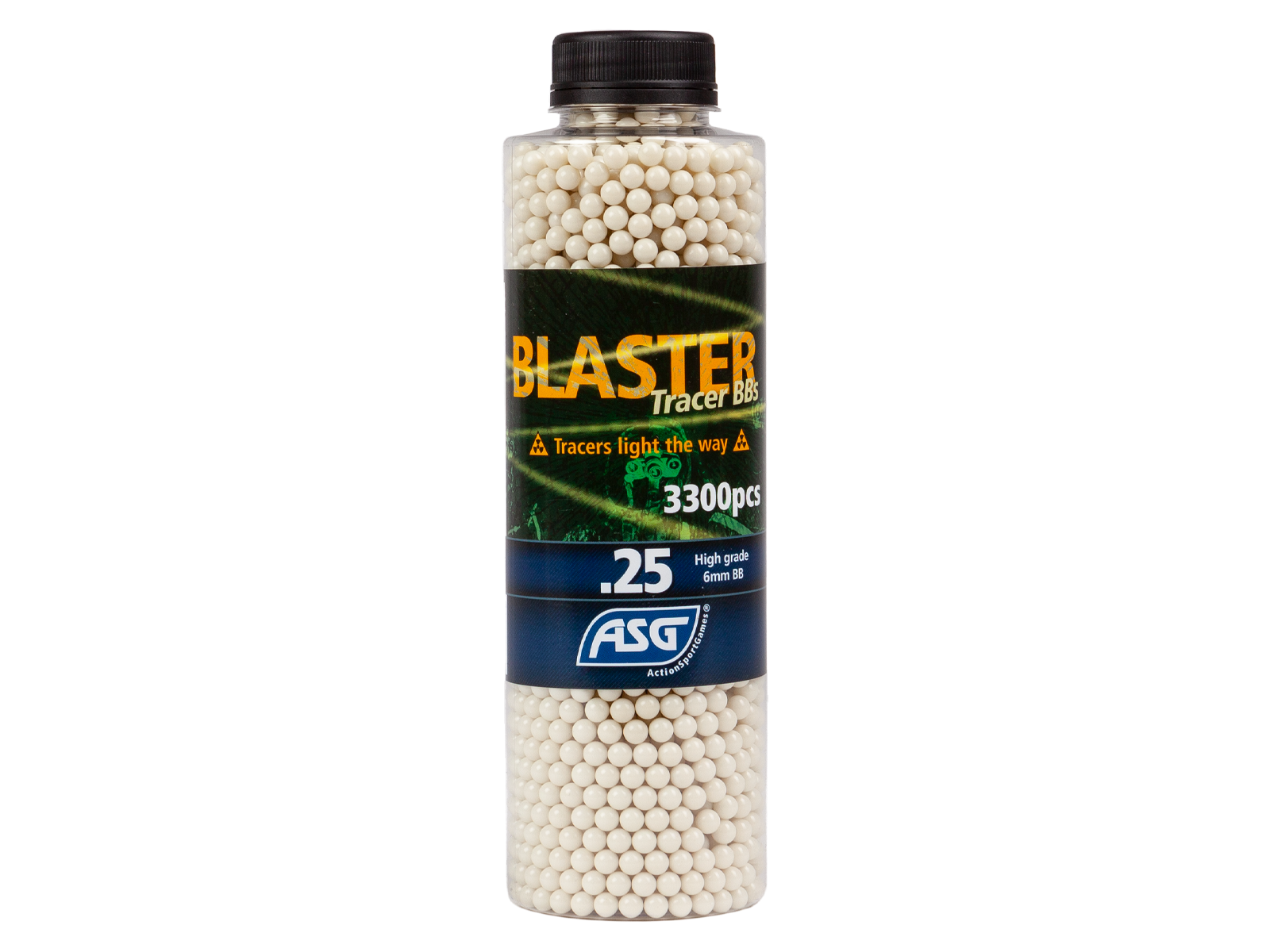 ASG Kuličky ASG Blaster Tracer 0,25g, 3300 BBs - Zelené nasvětlovací