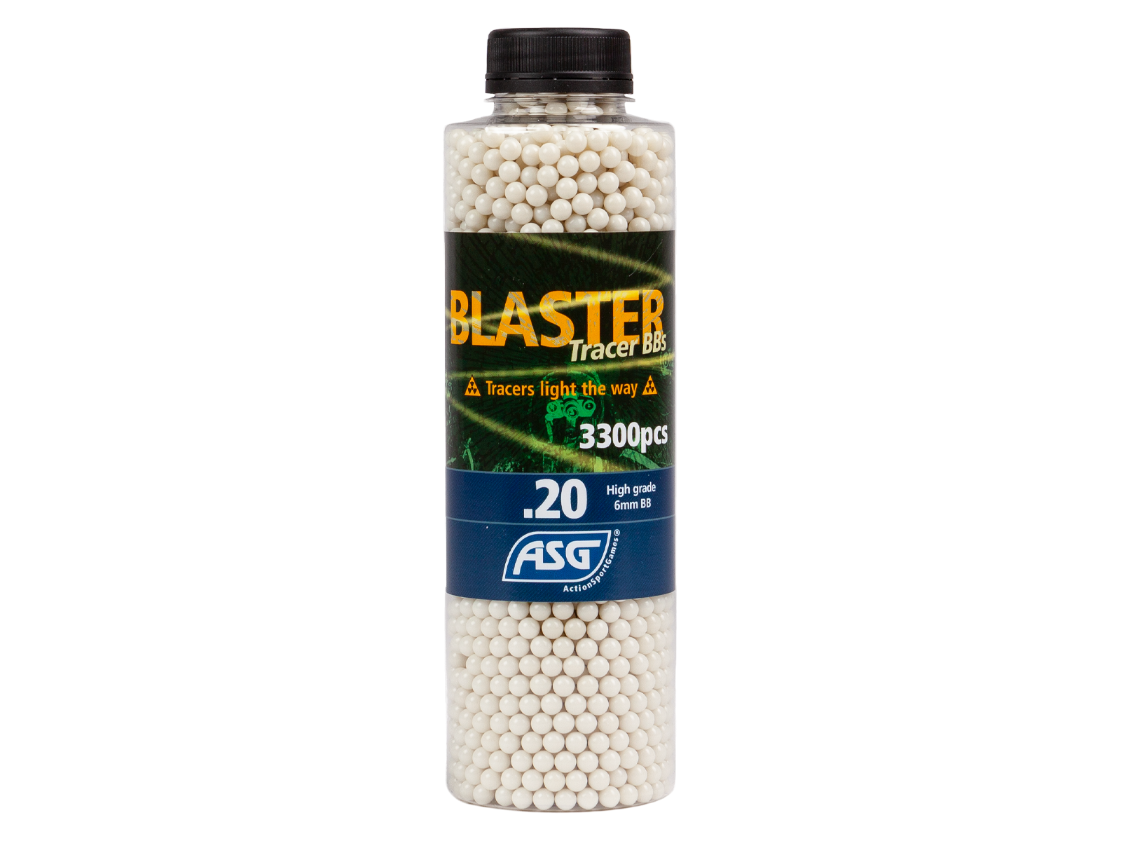 ASG Kuličky ASG Blaster Tracer 0,20g, 3300 BBs - Zelené nasvětlovací