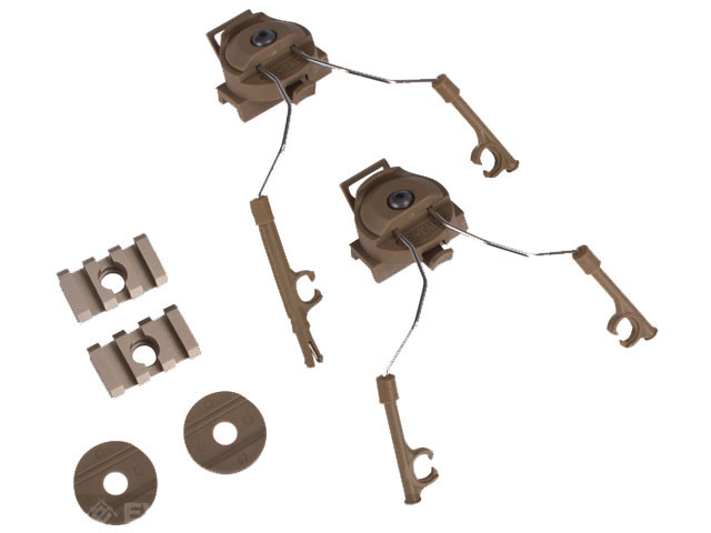 Z.Tactical Rail adapter set na helmu pro headset COM 1 / 2, pískový