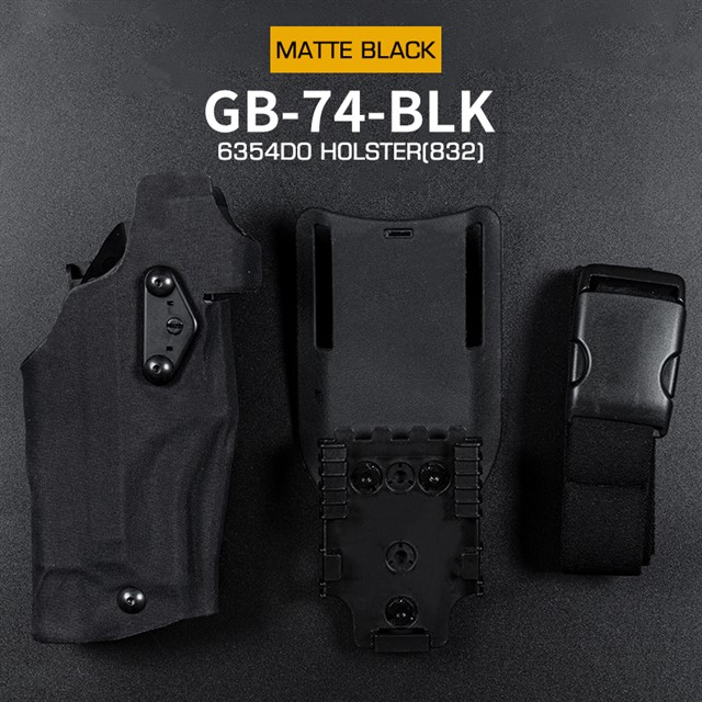 Levně Wosport Pouzdro s pojistkou 6354 DO pro Glock 17 se svítilnou - Černé