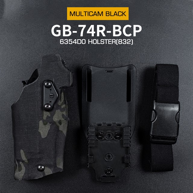 Levně Wosport Pouzdro s pojistkou 6354 DO pro Glock 17 se svítilnou - MC Black