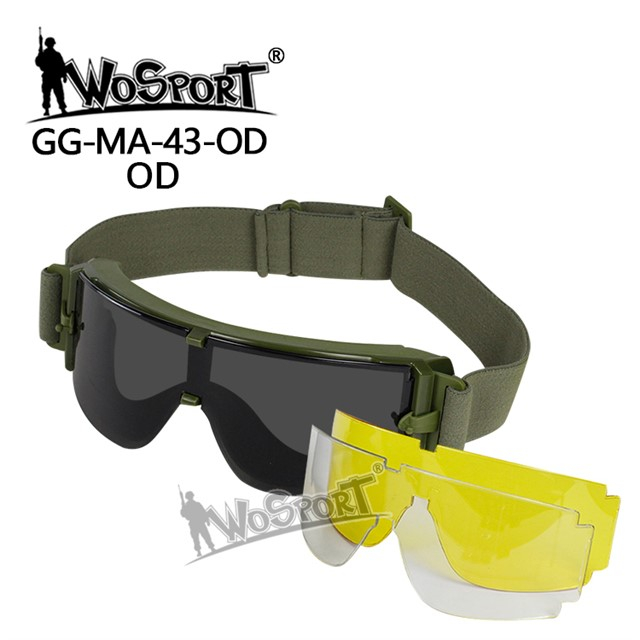 Levně Wosport Ochranné brýle ATF X800 - zelené