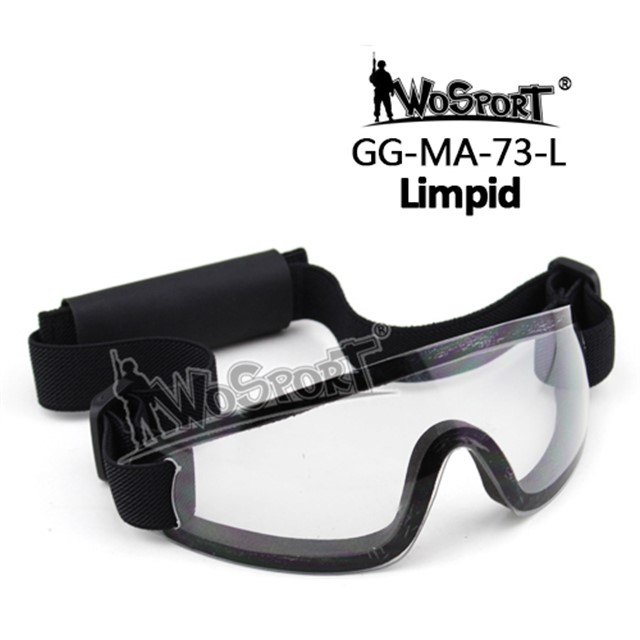 Wosport Ochranné taktické brýle MA-73, černé - čiré
